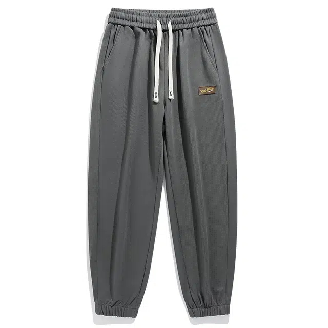 海尔斯 简约百搭美式高街舒适中腰宽松系带基础休闲裤 男款