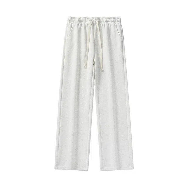 海尔斯 简约百搭纯色高街中腰宽松系带休闲裤 男款