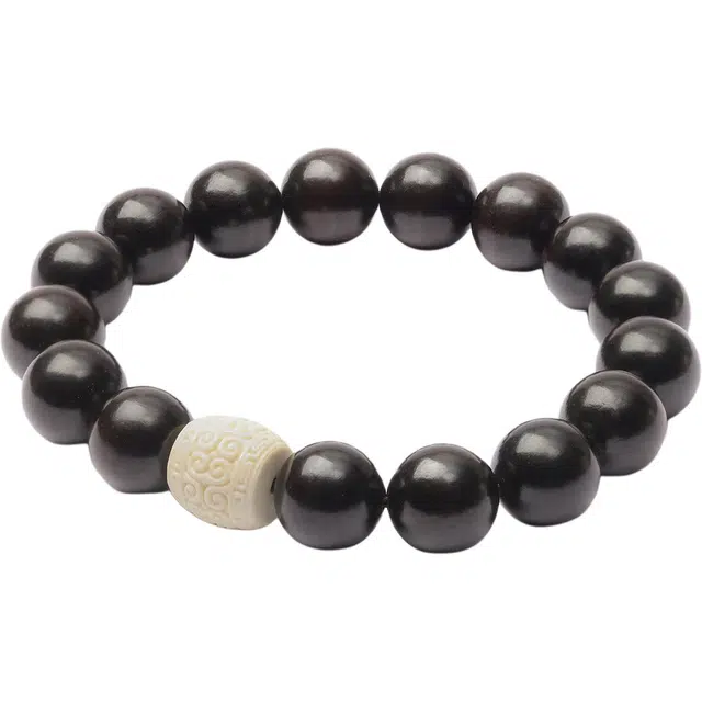 三檀小舍 【蛇年大吉】回纹猛犸 招财纳福文玩盘玩小叶佛珠转运珠手饰#好运 小众高级轻奢礼盒 紫檀属 木作手串 男女同款情侣款