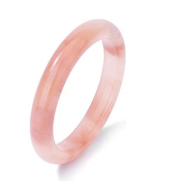 行金银中 樱花粉桃花酿 三生三世桃花灼灼温柔甜美 古色古香温润气质首饰 猫眼石 手镯 女款