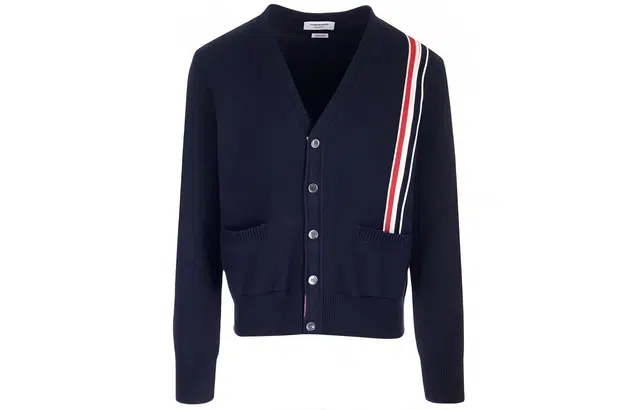 Thom Browne V-Neck Cardigan Blue