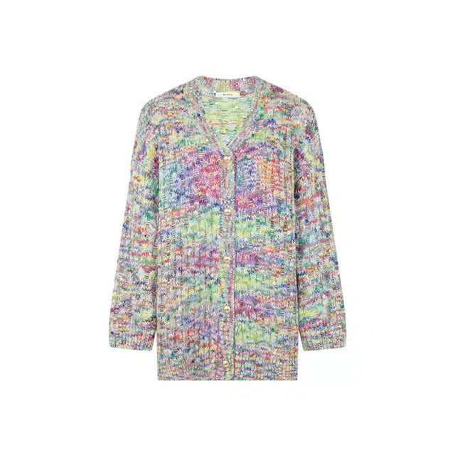 美洋 霓虹灯针织开衫拼色常规通勤风毛衣 女款