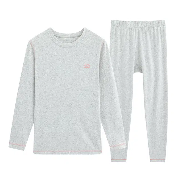 贴身领域 圆领舒适长袖长裤保暖套装 女款