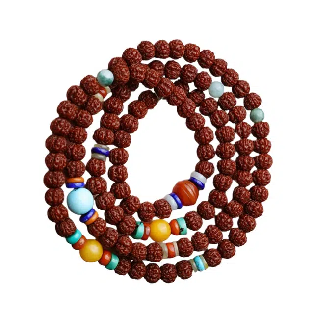 宣华意 【珍藏级】国潮复古佛珠高端品质文玩机刷包浆成品盘玩#好运 金刚菩提 手串 男女同款情侣款