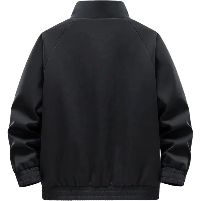 棉致 条纹织带复古拉链开衫时尚百搭舒适插肩高级感外套通勤休闲宽松夹克 男女同款