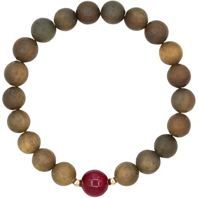 【朱砂转运珠】 色菲尔 国风串珠手饰 新中式国潮本命年招财纳福上岸事业顺利时尚通勤盘玩日常通勤百搭#好运 檀木 手串 男女同款情侣款