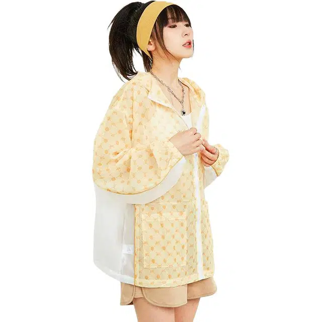 木果果木 秋季 印花字母薄款防晒服 宽松 女款