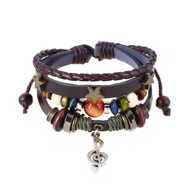 素于 个性音符时尚嘻哈酷炫民族风街头氛围感精致轻奢大气日常通勤百搭潮流创意#好运 柴木 手绳 男女同款情侣款