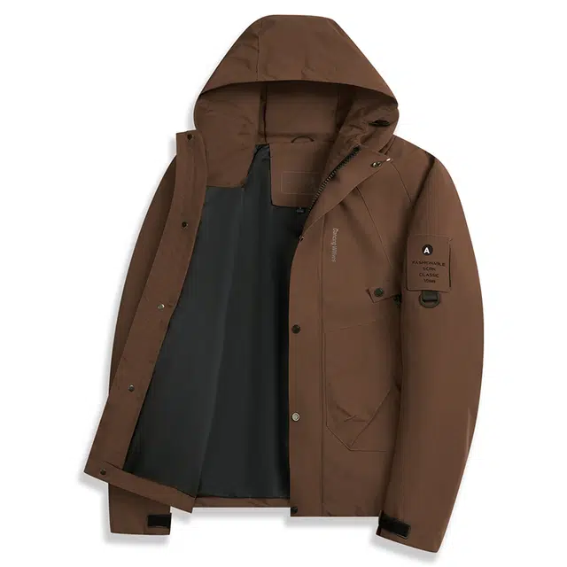 与狼共舞 户外机能轻工装时尚连帽防风高密防水垂感挺括夹克外套 男款