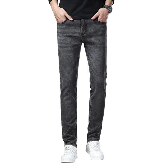 吉肯蒂 潮牌修身直筒百搭休闲裤男牛仔裤 男款