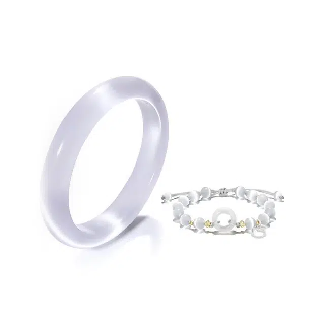 郁馨 优雅紫罗兰一步一响贵妃镯素雅 轻奢小众设计平安转运纳福日常百搭通勤简约高级感恋爱告白#好运 琉璃 手镯 女款