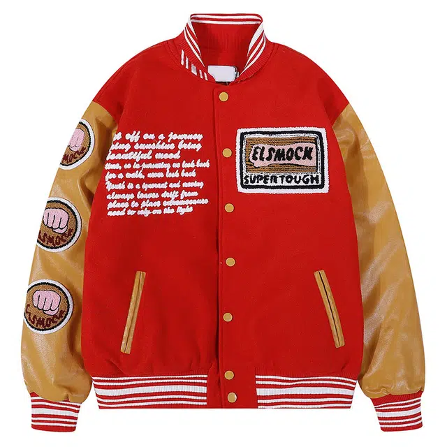 极限涡轮 美式复古重磅高街小众潮流多元素宽松休闲百搭设计感夹棉外套棉服 男女同款