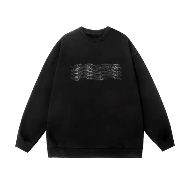 棉基因 早秋高街国潮渐变创意时尚潮牌简约潮男青少年复古男装减龄感通勤高级感韩系穿搭女士基础款无帽打底衫慵懒风女圆领卫衣 男女同款