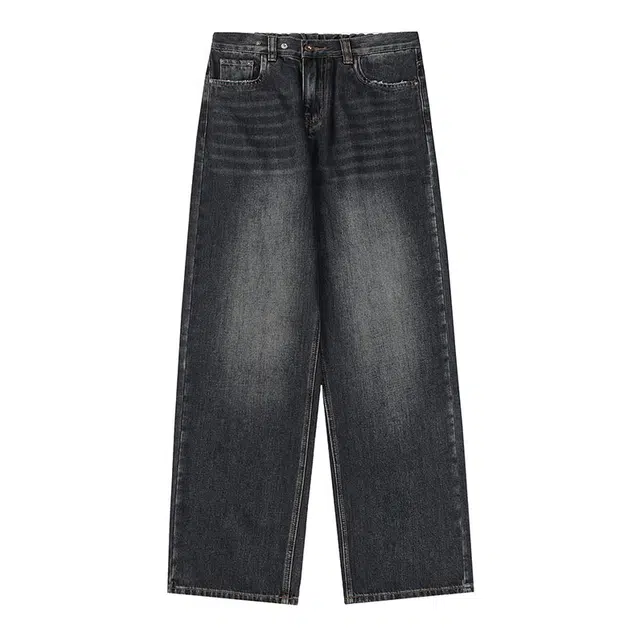 拾个壹先生 美式复古高街潮流痞帅小众宽松休闲百搭高级感长裤牛仔裤 男女同款