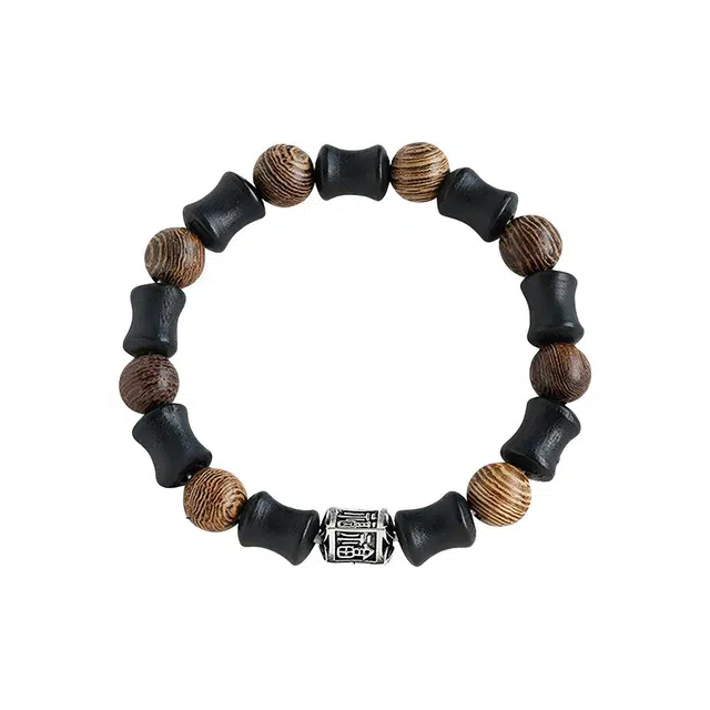 【握檀静心】 色菲尔 新中式竹节转运珠手饰 上岸福禄吉祥护身聚财纳福 仙国风简约经典百搭日常通勤#好运 鸡翅木 手串 男女同款情侣款