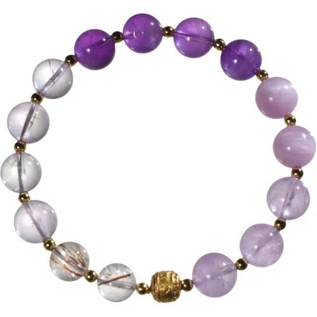 千叶珠宝 紫宙悬环·金曜光 优雅灵动神秘贵气高端桃花轻奢高级感小众设计款#好运天然 紫水晶 手串 男女同款情侣款