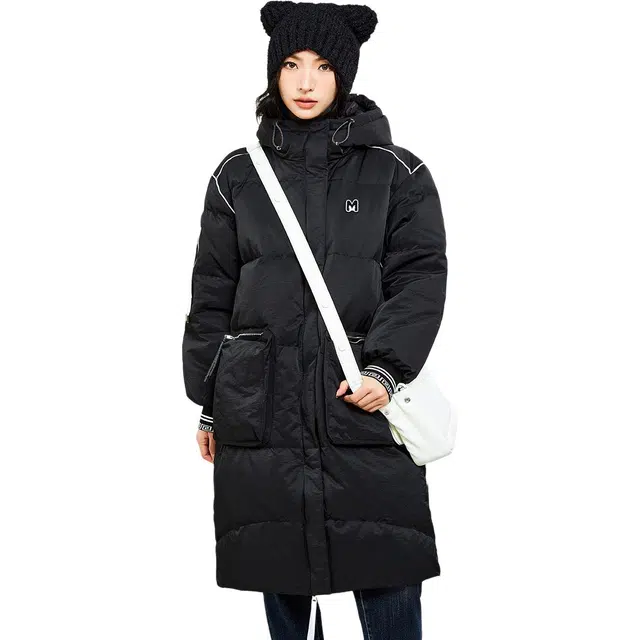 木果果木 冬季 韩版加厚保暖长袖中长款面包服羽绒服 宽松 女款