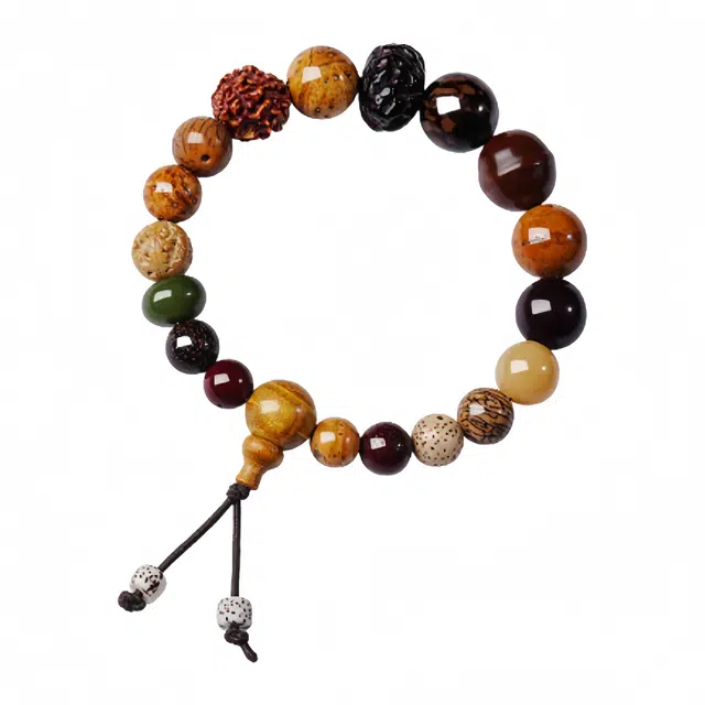 茂琼 文玩盘玩新中式国潮复古风招财平安纳福民族风高级感好运 金刚菩提 手串 男款