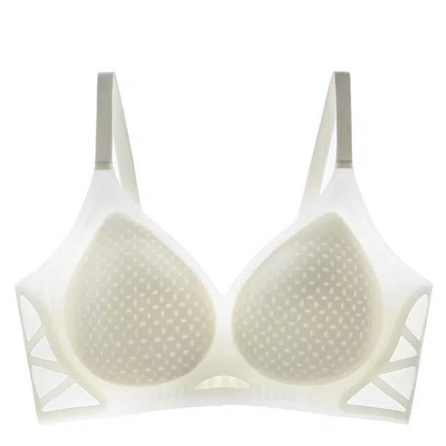 慕梵度 无痕裸感舒适内衣女无钢圈果冻条粉底液轻薄透气大胸显小聚拢上托凉感文胸 女款