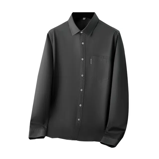 百胜狐 加大码男装宽松休闲商务衬衫 男款