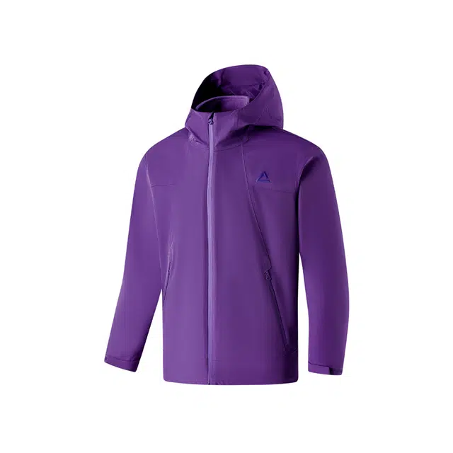 匹克  趣野系列 防水透湿科技 户外纯色轻量化高透气防风雨防油连帽外套污三合一摇粒绒 冲锋衣 男女同款