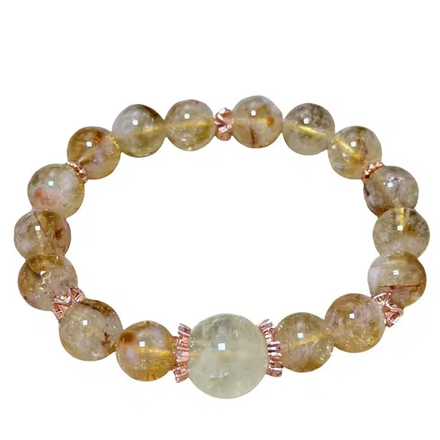 千叶珠宝 「琉金映心·暖阳凝」 优雅灵动招财福气精致富贵贵气轻奢高级感小众设计款#好运天然 黄水晶 手串 男女同款情侣款