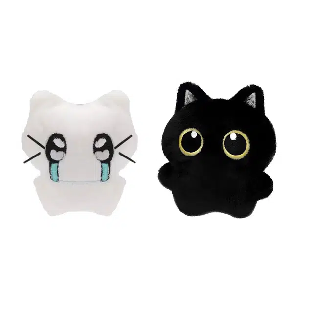 卡莱茵 小黑猫哭泣猫 呆萌可爱 陪伴呵护柔软治愈 迷你 快乐软萌 玩偶 毛绒 挂件 男女同款情侣款