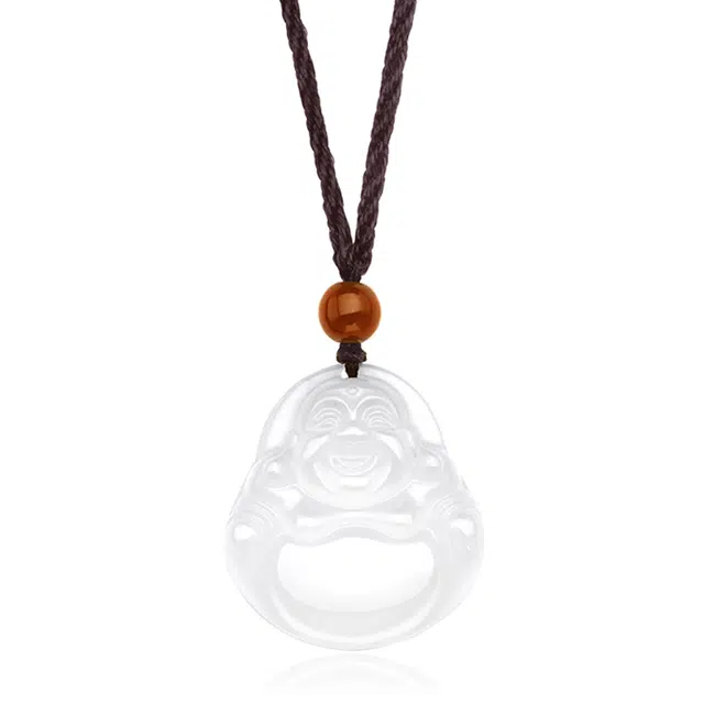 【本命守护佛】 完美爱 笑脸弥勒佛 新中式国潮诸事顺利招财纳福平安转运佛公编织链百搭高级感#好运 玉髓 项链 男女同款情侣款