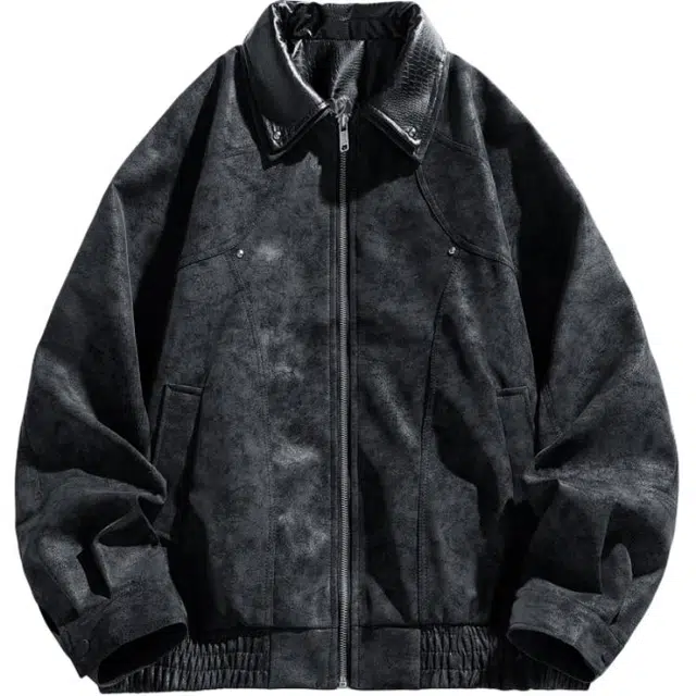 太子龍 翻领纯色简约百搭潮流长袖夹克外套 男款