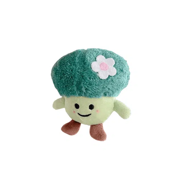 心水好物 西兰花玉米仿蔬菜玩具钥匙扣可爱娃娃包包配饰 聚酯纤维 挂件 男女同款情侣款