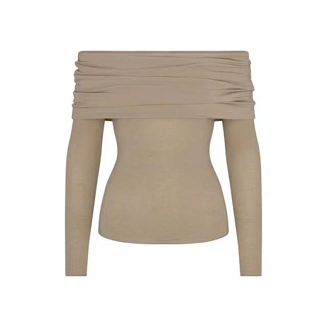 SKIMS SHEER MODAL OFF THE SHOULDER TOP FW25T