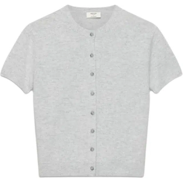 ARITZIA FW25 Bare Cashmere Shortsleeve Crew Cardigan