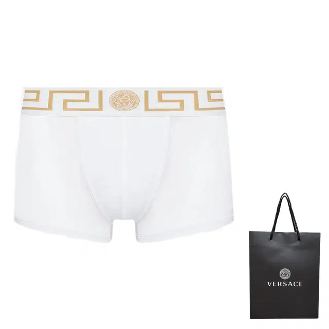 Versace Medusa Logo Boxer Briefs White