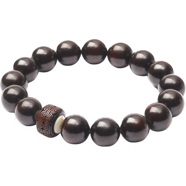 三檀小舍 回纹猛犸 招财纳福文玩盘玩小叶佛珠转运珠#好运连连 小众高级轻奢 紫檀属 木作手串 男女同款情侣款