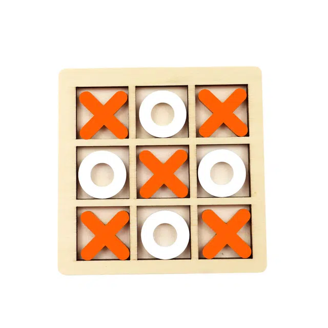 缇克玺 井字棋趣味套娃好运大吃小双人棋牌类互动智力游戏益智玩具 鸡翅木 棋盘 男女同款情侣款