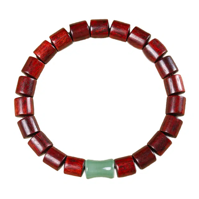 素于 新中式国潮文玩创意简约百搭转运珠轻奢高级感招财纳福盘玩古风优雅小众潮流佛珠#好运 檀木 手串 男女同款情侣款