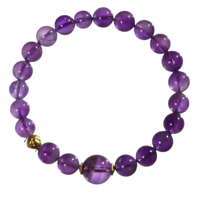 千叶珠宝 「玄紫抱珠·金曜拥辉」 优雅灵动神秘贵气高端轻奢高级感小众设计款精致百搭#好运天然 紫水晶 手串 男女同款情侣款