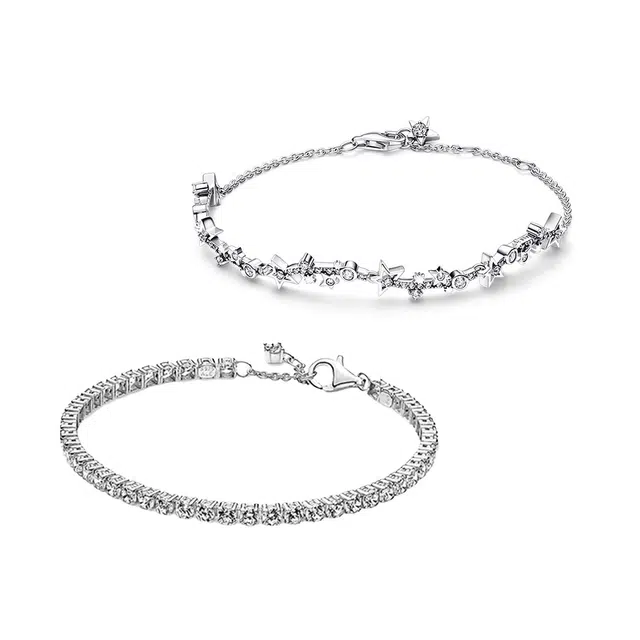 Pandora 925 Silver Bracelet Set