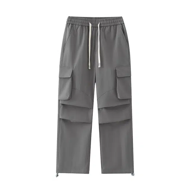 海尔斯 百搭美式高街舒适系带中腰宽松休闲裤 男款