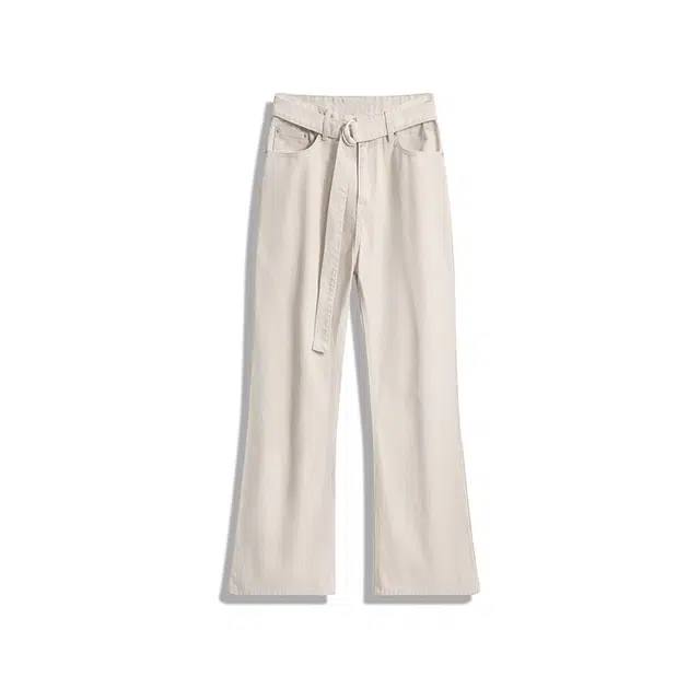 欧路得 美式老钱风弯刀男女冬季潮宽松设计感阔腿裤高街直筒微喇裤休闲裤 男款