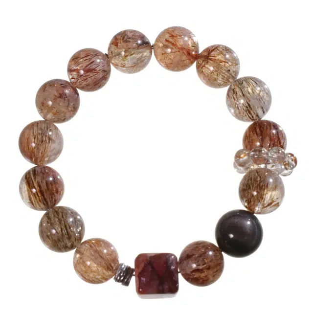 千叶珠宝 玄矿蕴纹凝岁晶个性设计感独特多元能量小众简约大方时尚魅力百搭#好运天然 超七 手串 男女同款情侣款