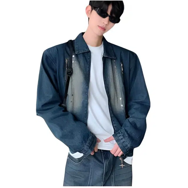 木木兔 美式高街重磅男士长袖外穿秋冬穿搭秋天休闲轻奢潮流百搭衣服时尚秋季国潮宽松外套夹克 男款