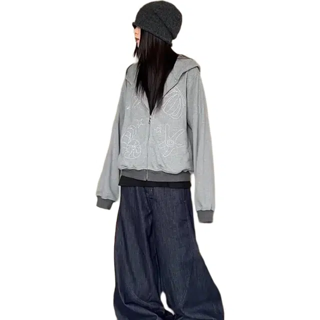 黛尔佳人  刺绣纯棉华棉复合 卫衣 女款