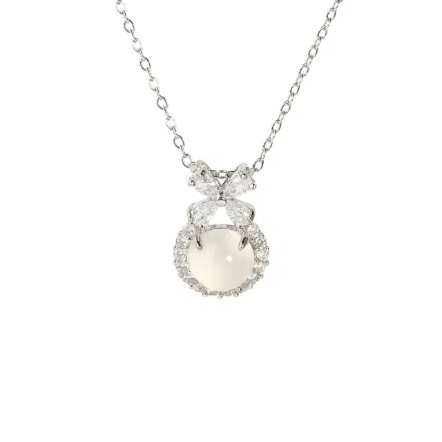 琢玉居 逃公主清新蛋面轻奢 琉璃 吊坠 女款