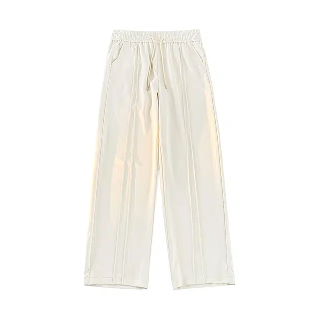 海尔斯 褶皱港风宽松直筒休闲裤 男款