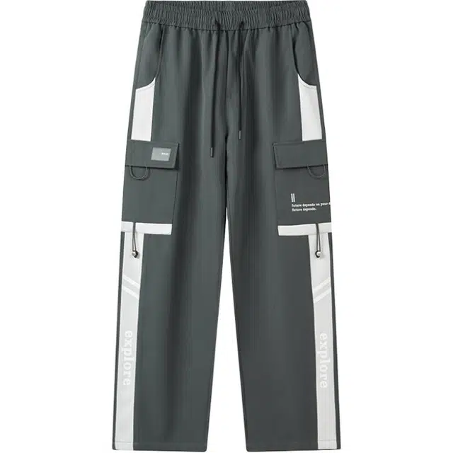 海尔斯 时尚美式百搭运动宽松休闲裤 男款