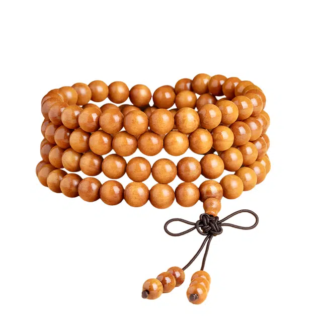 仙园韵 安宁静心念珠佛珠文雅舒适圆润文玩转运珠和谐诸事顺心好运 桃木 手串 男女同款情侣款