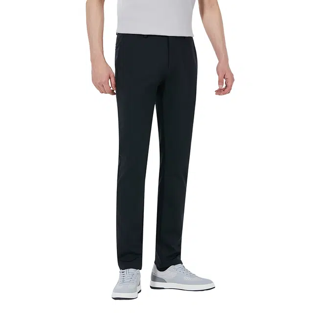 利郎 品位商务纯色商务通勤中腰直筒舒适弹力秋季休闲裤 男款