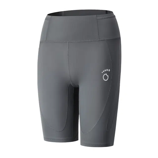 马孔多  分区压缩三口袋收纳防汗兜跑步支撑四分裤  运动短裤  女款