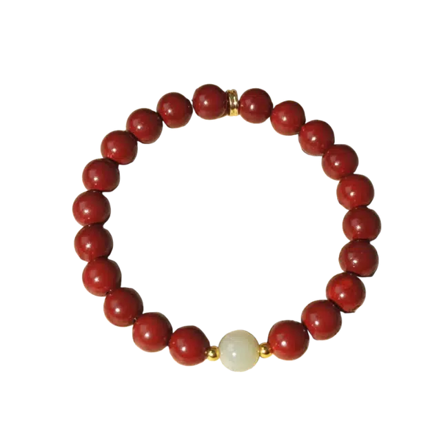 千叶珠宝 绛珠映福金辉缀韵古雅 新中式国潮中国风古典优雅大气轻奢高级感小众设计款气质#好运 朱砂 手串 男女同款情侣款